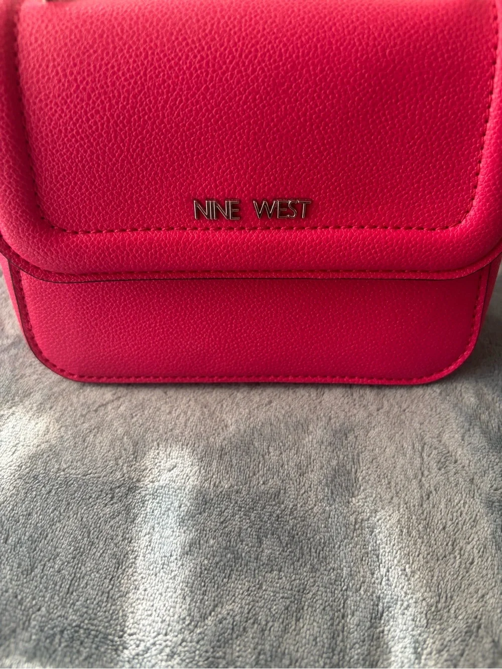 Nine West Hot Pink Crossbody Bag with silver Hardware